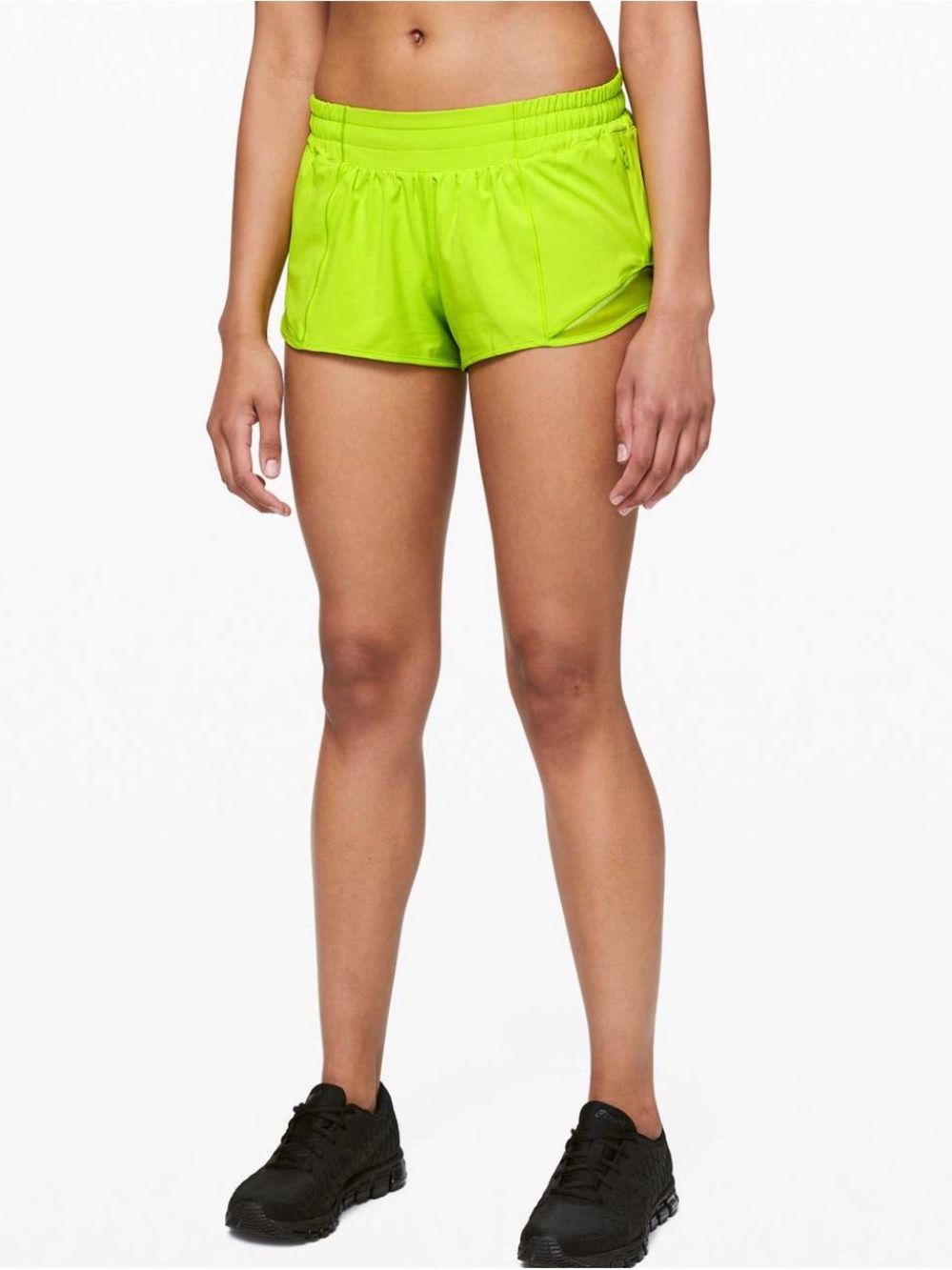 lululemon athletica Neon Lime Performance Shorts Hotty hot size 10 (medium)